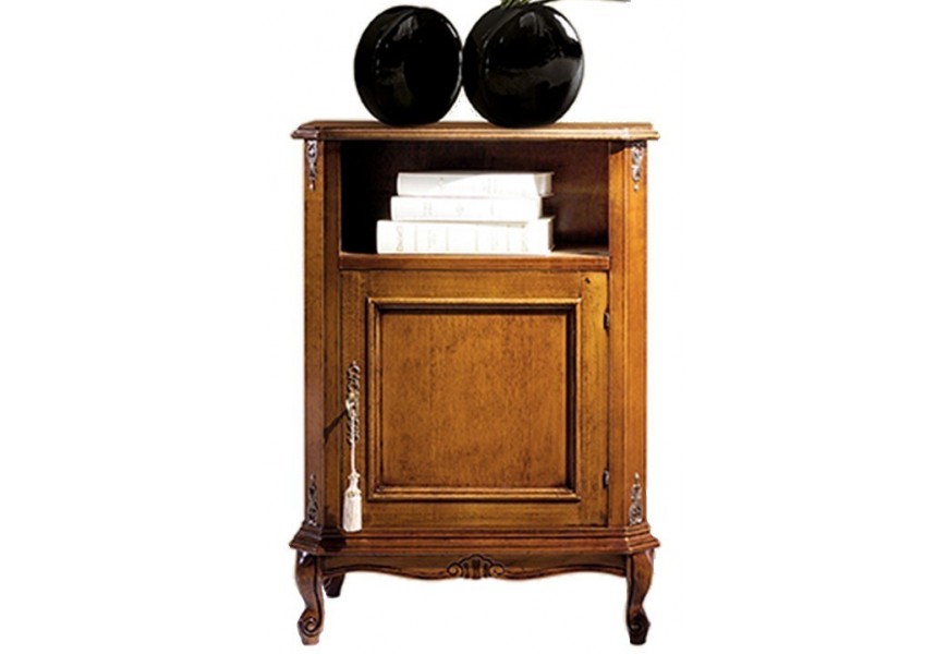 Luxusní klasický telefonní stolek Emociones z masivu s dvířky a poličkou 82cm
