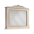 Luxusní klasické bílé obdélníkové zrcadlo Emociones s vyřezávanými prvky a detaily 90 cm
