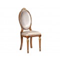 Luxusní barokní jídelní židle Emociones z masivního dřeva s čalouněním109 cm