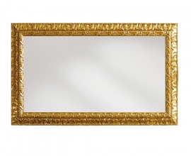 Luxusní barokní zrcadlo Clasica s bohatě zdobeným zlatým rámem obdélníkového tvaru 148cm