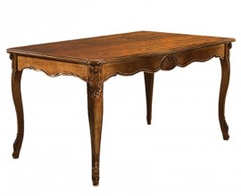 Luxusní klasický jídelní stůl Pasiones obdélníkového tvaru z dřevěného masivu s vyřezávanou výzdobou 180cm