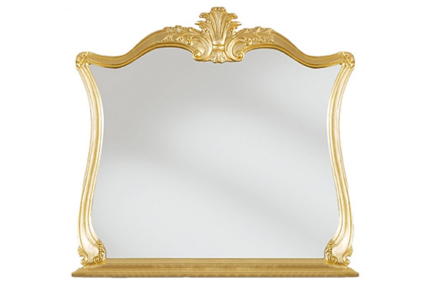 Barokní luxusní závěsné zrcadlo Pasiones se zlatým ozdobným rámem 105cm