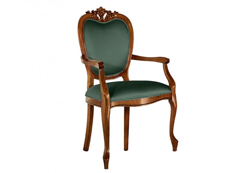 Barokní luxusní jídelní židle Pasiones s čalouněním as masivními vyřezávanými nožičkami 102cm