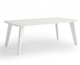 Luxusní masivní obdélníkový jídelní stůl Rodas se zešikmenýma nohama a zaobleným rohem 160-180-200 cm