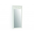 Designové moderní nástěnné zrcadlo Verona s masivním obdélníkovým rámem bílé barvy