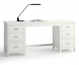 Luxusní masivní psací stůl Cerdena v moderním provedení se šesti zásuvkami rozkládací 160-210cm