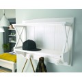 Elegantní moderní nástěnný věšák Verona z masivního dřeva třemi háčky a úložným prostorem 70cm