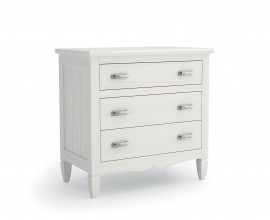 Luxusn&iacute; venkovsk&yacute; masivn&iacute; nočn&iacute; stolek Amberes se třemi &scaron;upl&iacute;ky a vyřez&aacute;van&yacute;m zdoben&iacute;m 69 cm