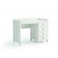 Designový masivní kancelářský stolek Verona v bílém provedení se čtyřmi zásuvkami