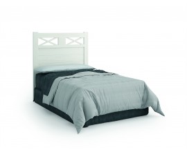 Luxusní masivní postel Verona s vysokým čelem s překříženým vzorem 90cm