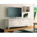 Moderní minimalistický TV stolek Amberes z masivního dřeva se šuplíky 188cm