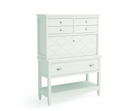 Luxusn&iacute; venkovsk&yacute; masivn&iacute; psac&iacute; stůl Amberes s vykl&aacute;pěc&iacute; pracovn&iacute; deskou a &uacute;ložn&yacute;m prostorem s vyřez&aacute;van&yacute;m zdoben&iacute;m 112 cm