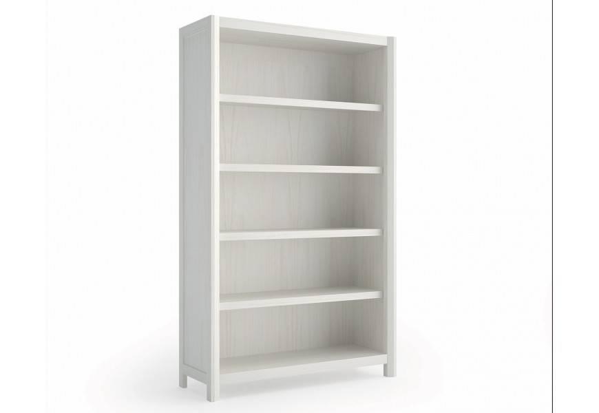 Exkluzivn&iacute; masivn&iacute; knihovna Lyon v modern&iacute;m stylu s pěti otevřen&yacute;mi poličkami 201cm