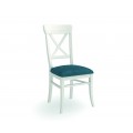Luxusní jídelní židle Cruceta z masivního dřeva se stylovým tyrkysovým čalouněním