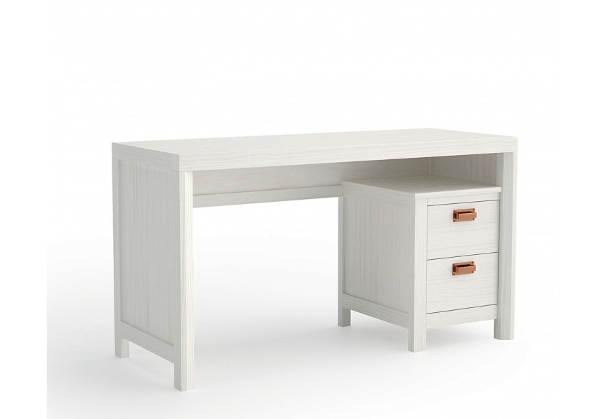 Klasický designový psací stolek se dvěma šuplíky Lyon z kvalitního borovicového dřeva v moderním provedení 140cm