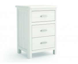 Luxusn&iacute; modern&iacute; nočn&iacute; stolek do ložnice Cerdena z masivn&iacute;ho dřeva se třemi z&aacute;suvkami 68 cm