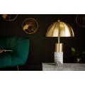 Designová stolní lampa Jaspeado v art-deco zlatém provedení s nastavitelným stínítkem