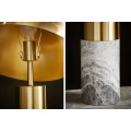 Art-deco zlatá stolní lampa Jaspeado se základem v mramorovém provedení