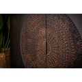 Orientální masivní příborník Mandala z mangového dřeva s ornamentálním vyřezáváním a zlatými nožičkami