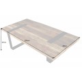 Industriální masivní konferenční stolek do obývacího pokoje Steele Craft z mangového dřeva s černou kovovou konstrukcí 120cm