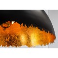 Modern&iacute; z&aacute;věsn&aacute; lampa Elodie s kovov&yacute;m půlkruhov&yacute;m st&iacute;n&iacute;tkem v černo-zlat&eacute; barvě 76cm