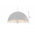 Modern&iacute; z&aacute;věsn&aacute; lampa Elodie s kovov&yacute;m půlkruhov&yacute;m st&iacute;n&iacute;tkem v černo-zlat&eacute; barvě 76cm