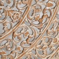 Orientální nástěnná mandala Assam ze dřeva čtvercového tvaru s ornamentálním vyřezáváním 160cm