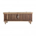 Designový konferenční stolek Vallexa z masivního teakového dřeva s ornamentálním vyřezáváním as úložným prostorem
