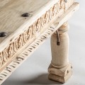 Orientální konferenční stolek do obývacího pokoje Vallexa z masivního teakového dřeva s bohatým ornamentálním vyřezáváním 150cm