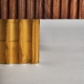 Luxusní art-deco komoda do ložnice Mesia z masivu na nožičkách ve zlaté barvě 183cm