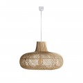Modern&iacute; z&aacute;věsn&aacute; lampa Brodas se světle hněd&yacute;m st&iacute;n&iacute;tkem z ratanu 52cm