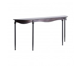 Moderní elegantní konzolový stolek Islip do předsíně tmavě šedé barvy z kovu se zaoblenými liniemi 196cm