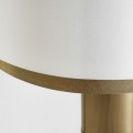 Mramorová stolní lampa Mistres ve zlatém art-deco provedení s bílo zlatou kostrou