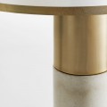 Luxusní mramorová vysoká stolní lampa Mistres se zdobením ve zlatém art-deco provedení 79cm