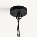 Art-deco lustr Edgar s kovovou konstrukcí s oválnými prvky ve zlato-černých odstínech 42cm