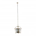 Art-deco elegantn&iacute; z&aacute;věsn&aacute; lampa Abenthy s černo.zlatou konstrukc&iacute; z kovu 42cm