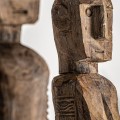 Designový set vysokých figur Ipkins v etno stylu z masivního dřeva v naturálním hnědém provedení 215cm