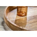Designový kulatý příruční stolek Pure Nature do obývacího pokoje v naturálně hnědém masivním indusriálním provedení 52cm