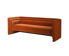 Luxusní moderní sedačka Marker do obývacího pokoje v oranžovém čalounění s unikátním stupňovaným designem 238cm