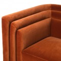 Luxusní moderní sedačka Marker do obývacího pokoje v oranžovém čalounění s unikátním stupňovaným designem 238cm
