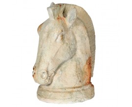 Antická dekorační socha koňské hlavy Stallion v off-white barvě 40cm
