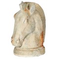 Antická dekorační socha koňské hlavy Stallion v off-white barvě 40cm