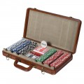 Pokerový Set v hnědém koženém kufříku