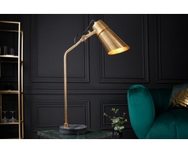 Stylová art-deco zlatá stolní lampa Bramante s mramorovým podstavcem as konstrukcí z kovu