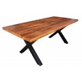 Masivní jídelní obdélníkový stůl Fair Heaven v industriálním stylu z mangového dřeva 200cm