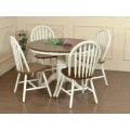 Provence jídelní židle Felicita do jídelny z masivního dřeva hnědo-bílé barvy 92cm