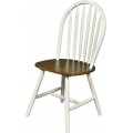 Elegantní jídelní židle Felicita v provence stylu v hnědo-bílém provedení z masivu