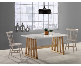 Koloniální dřevěný jídelní stůl Felicita se světlou povrchovou deskou a přírodní hnědou konstrukcí 150cm
