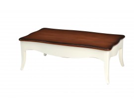 Provence luxusní konferenční stolek Deliciosa bílé barvy s polohovatelnou vrchní deskou 130cm