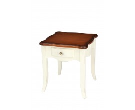 Provence příruční stolek Deliciosa z mahagonového dřeva v bílém barvě 60cm